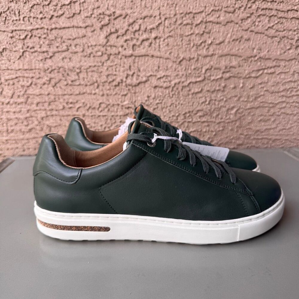 NEW Birkenstock Bend Low Thyme Green Leather Sneakers Womens 41EU or 10US Narrow - Picture 3 of 12
